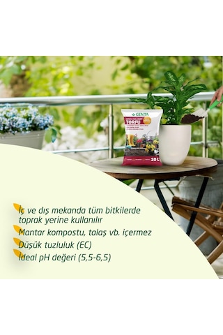 Genta Genel Kullanım Torfu Saksı Toprağı 10 Lt Diğer