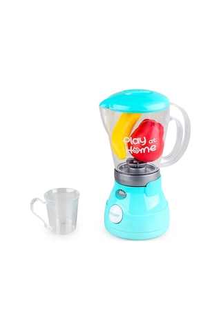 Işıklı Aksesuarlı Gerçekçi Hareketli Blender Mavi Meyveli Oyuncak Pilli Kız Oyuncak Mutfak Seti