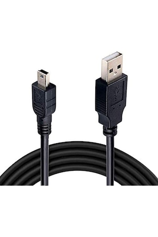 0.5 Metre Mini Usb 5 Pin Erkek To Usb-a 2.0 Erkek Data & Şarj Kablosu 50 CM
