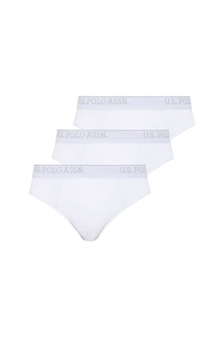 U.S. Polo Assn. Erkek Beyaz 3 Lü Slip Külot 80177 Beyaz