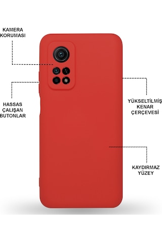 Xiaomi Mİ 10T Kapak Kamera Korumalı Içi Kadife Lansman Silikon Kılıf