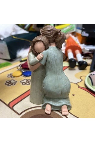 Anne Kız Figür Reçine Anne Kız Sarılan Heykel Doğum Günü Anneler Günü Hediyesi Yatak Odası Oturma Odası Dekoru İçin