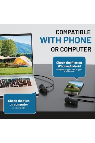 Mini Wıfı Aksiyon Kamerası 1080p Taşınabilir Vücut Kamerası Giyilebilir Video Kaydedici Ipx7 Su Geçi