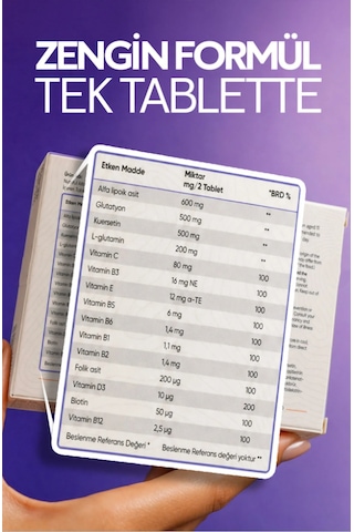 Nutriful Glutawell Glutatyon Ve L-Glutamin İçeren Takviye Edici Gıda 30 Tablet