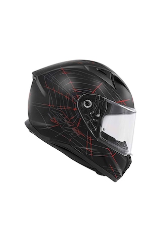 Givi 50.7 Phobia Kapalı Motosiklet Kaskı Mat Siyah - Kırmızı