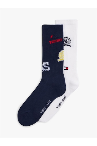 Tommy Hilfiger Th Unı Tj Sock 2p Patch Uniseks Mavi Çorap - S701236470