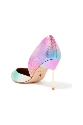 Kurt Geiger Parlak Metalik Deri D'orsay Topuklu Ayakkabı Acı Kahverengi