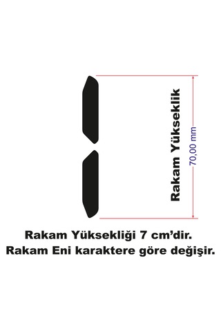 Stencil Rakam Boyama Şablonu X068-sayı Rakam Yüksekliği 7 Cm