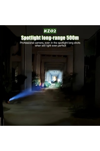 Xuweiwei Kz02 1 Yuksek Guc Led El Feneri Trpye C Sarj Edilebilir Tasinabilir Kamp Ve Acil Durum Bakır - Siyah