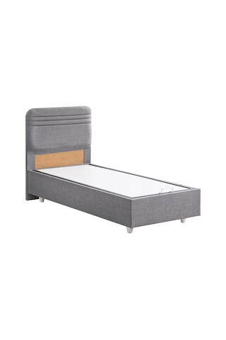 Mila İkili Set, Mila Tek Kişilik Baza Başlık Seti - Gri 90x200