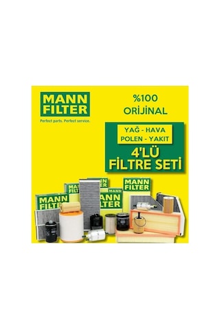 Mann-filter Toyota Yaris 1.4 D4d Filtre Bakım Seti 2012-2015 4np