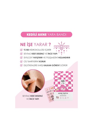Mia Klinika Kedili Şeffaf Akne ve Sivilce Bandı 20 Adet