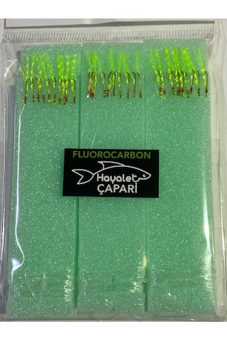 Florocarbon Arnavut Çaparisi 12 No 3lü Paket 0.12/0.24 Uv Yeşil