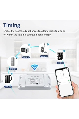 Maoyaya 20a/16a/10a Wifi Anahtarı Akıllı Ev Otomasyonu Röle Modülü Kablosuz Kontrol 16a Diğer