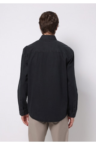 Colin's Colins Comfort Fit Shirt Neck Düz Erkek Siyah Uzun Kol Gömlek Cl1075661 Q1.v2 Blk Siyah