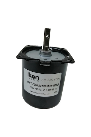 İkon Teknik AC SENKRON MOTOR 68 KTYZ 28 Watt 1.2 RPM 220 Volt