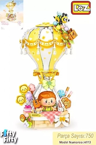 Lz-4113 Loz Sarı Hava Balonu 750 Parça Block Oyuncak