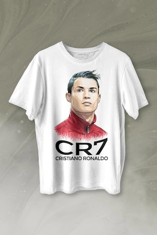 Cr7 Cristiano Ronaldo Manchester United Baskılı Tişört Unisex T-shirt 001