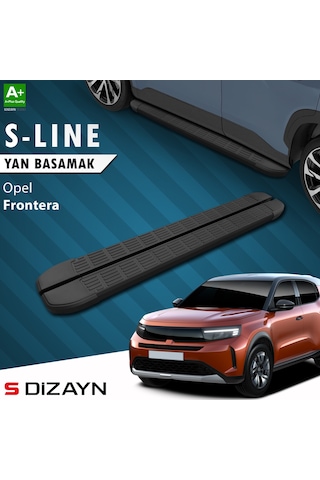 S-dizayn Opel Frontera S-line Siyah Yan Basamak 183 Cm 2024 Üzeri A+ Kalite