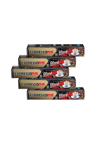 Espressomm Nespresso Uyumlu Black Kapsül Kahve 50 Adet