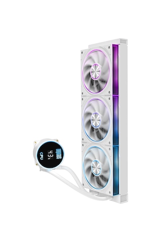 Dragos Frostbite V2 Dijital Isı Göstergeli Argb 360mm Beyaz İşlemci Sıvı Soğutucu