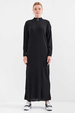 Gabria Fitilli Triko Elbise Siyah