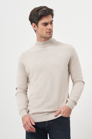 Morven Erkek Bej Basic Yarım Balıkçı Yaka Dynamic Fit Rahat Kesim Triko 26kc017001653 Bej Bej