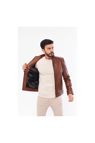 Derinss Der198 Hakiki Deri Erkek Taba Mont 001