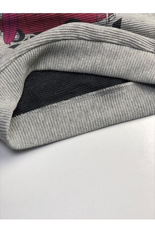 Erkek Çocuk Baskılı Sweatshirt ,gri %100 Pamuk Rahat Ve Yumuşak Gri