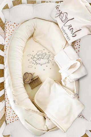 5 Parça Cocoon Unisex Uyku Seti Bebek Yuvası Babynest Seti
