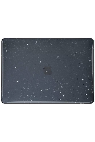Arabulalaca Apple Uyumlu MacBook Pro 14 A2779 2023 Parlak Simli Siyah Kılıf