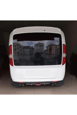 Oto H.i.t. Fiat Doblo D3 Uyumlu Body Kit Difüzör 4 Çıkış Gri Yuvarlak