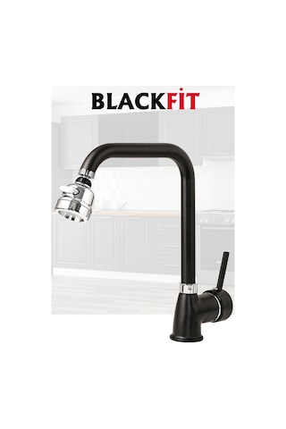 Siyah Delta Mutfak Bataryası Oynar Başlıklı Mutfak Musluğu Eviye Bataryası Çift Su Girişli Siyah