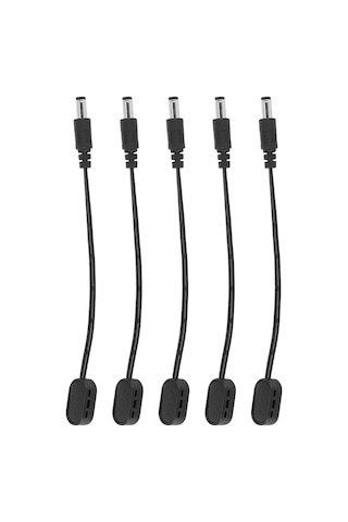 Gitar Efekt Pedalı İçin Efekt Pedalı Gücü, Dik Açı Konnektörlü Daisy Chain Kablosu, 5mm X 1mm Erkek Konnektörleri Destekler, Her Birine Bağımsız Pil