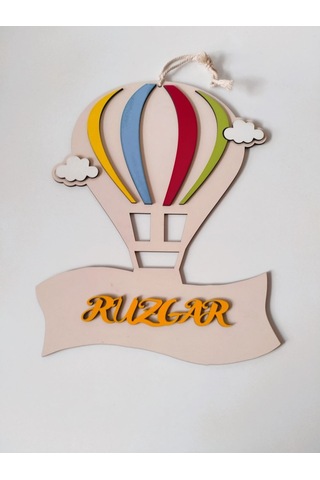 Çocuk Oda Kapı Süsü İsime Özel Krem