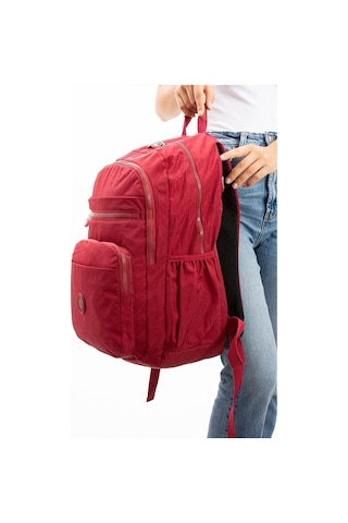 Ultra Hafif Çok Cepli Su Geçirmez Sırt Çantası Unisex Kırmızı Model: 571-1b - Krem