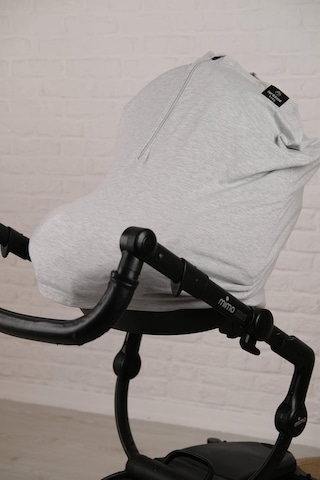Pamuklu Puset Bebek Arabası Ve Emzirme Örtüsü Açık Gri