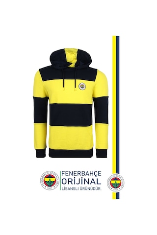 Fenerium Fenerbahçe Kapüşonlu Sweat + Bileklik Set Kutulu 059 Sarı - Lacivert