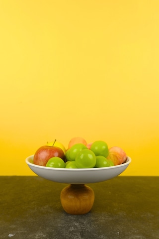 Nar Model Ahşap Ayaklı 22,5 Cm Melamin Çukur Servis Ve Sunum