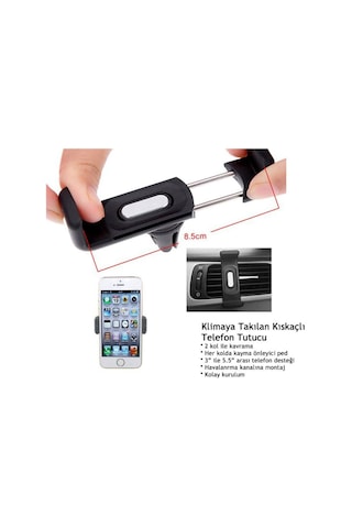 Araba Klimasına Takılan Oto Araç Telefon Tutucu Kıskaç
