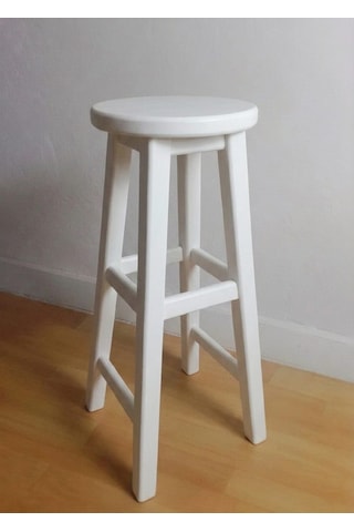 Ahşap Tabure 75 Cm Beyaz Ahşap Tabure 75 Cm Beyaz