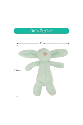 Yumuşacık Peluş Tavşan Hediyelik Bebek Uyku Ve Oyun Arkadaşı 45 Cm Oyuncak Yeşil
