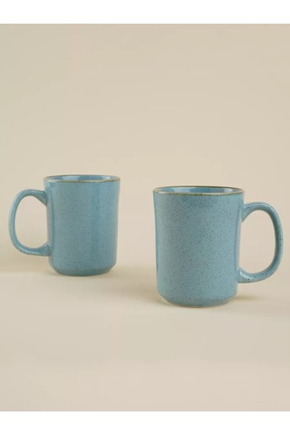 Sl Home Çay Ve Kahve İçin Fincanlar 2 Adet 400 Ml "azura" Porselen 200473612 Açık Mavi