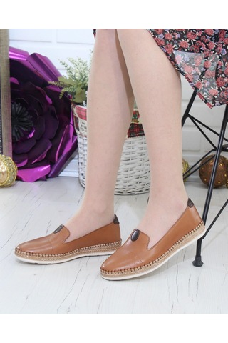 Nesil Shoes Syg P01 Taba Hakiki Deri Kadın Ayakkabı-taba Taba