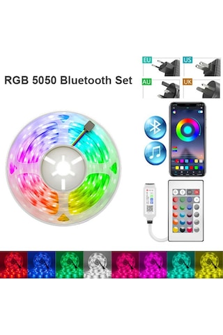 30m Led Şerit Işık Rgb 5050 Su Geçirmez App Led Esnek Şerit Bant Bt Waterproof&30m