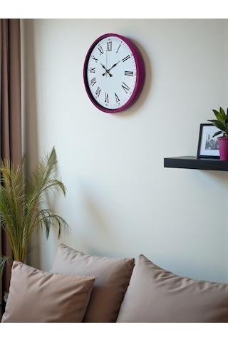 36 Cm Pembe Roma Rakamlı Duvar Saati Diğer 76100654