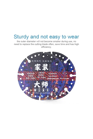 Konesam Elmas Uçlu Çok Amaçlı Kesme Diski - Çelik, Mermer, Seramik Kesimi İçin 100mm