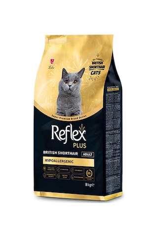 Reflex Plus Hypoallergenic British Shorthair Yetişkin Kedi Maması 8 KG
