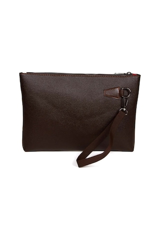 Tuldar Deri El Askılı Dosya Evrak Günlük Portföy & Clutch Çanta Tul527 Kahverengi