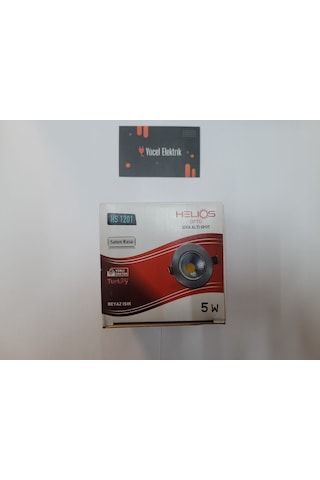 Helios 5 Watt Krom Kasa Beyaz Işık Trafolu Soğutmalı Cob Led Spot 10 Lu Paket Saten - Krom